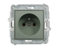 Karlik Elektrotechnik 61MGP-1z MINI Vieno lizdo mechanizmas su įžeminimu 2P+Z (be srovės kelio sklendių) sage 61MGP-1z