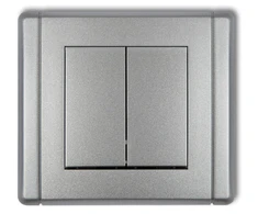 Karlik Elektrotechnik 7FWP-2 FLEXI žvakidės jungiklis sidabrinė metalinė 7FWP-2