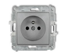 Karlik Elektrotechnik 7MGP-1zp MINI Lizdas vienvietis su/u su langinėmis šoninis metalinis 7MGP-1zp
