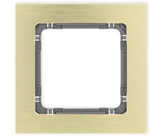 Karlik Elektrotechnik 8-11-DRA-1 DECO Vienvietis universalus rėmas - šlifuotas aliuminis (rėmas: žalvario spalvos dugnas: grafitas) 8-11-DRA-1