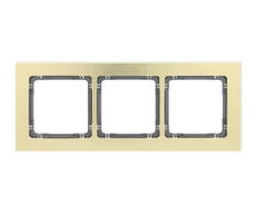 Karlik Elektrotechnik 8-11-DRA-3 DECO Universalus trigubas rėmas - šlifuotas aliuminis (rėmas: žalvario spalva, dugnas: grafitas) 8-11-DRA-3