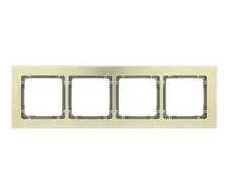 Karlik Elektrotechnik 8-11-DRA-4 DECO Universalus keturvietis rėmas - šlifuotas aliuminis (rėmas: žalvario spalva, dugnas: grafitas) 8-11-DRA-4