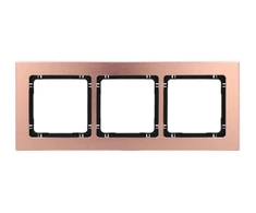 Karlik Elektrotechnik 9-12-DRA-3 DECO Universalus trigubas rėmas - šlifuotas aliuminis (rėmas: vario spalvos, dugnas: juodas) 9-12-DRA-3