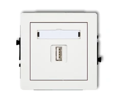 Karlik DECO vienas USB įkroviklis, 5V, 1A baltas DCUSB-1