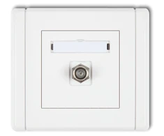 Karlik Elektrotechnik FGF-1 FLEXI Lizdas viena antena F (SAT) nikeliuota balta FGF-1