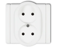 Karlik Elektrotechnik FGP-2p FLEXI Dvigubas lizdas b/u baltas FGP-2p