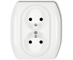 Karlik Elektrotechnik GP-2zp TREND Lizdas double su/u balta GP-2zp