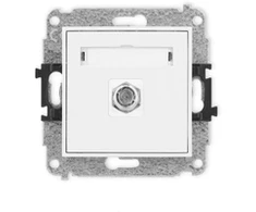 Karlik Elektrotechnik IGF-1 ICON Vieno F tipo antenos lizdo mechanizmas (SAT), nikeliuotas, baltas IGF-1