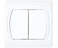 Karlik Elektrotechnik LWP-2 LOGO Žvakidės jungiklis balta LWP-2