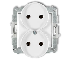Karlik Elektrotechnik Karlik MINI Dvigubas lizdas b/u baltas MGPR-2