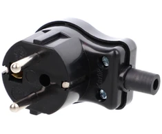 Karlik Elektrotechnik WK-1usc KIŠTUKAI UNI-SCHUKO kampinis kištukas, prisukamas juoda WK-1usc