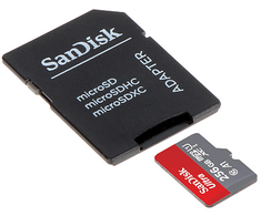 ATMINTIES KORTELĖ SD-MICRO-10/256-SANDISK Micro SD UHS-I, SDXC 256 GB SANDISK