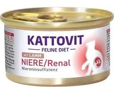 KATTOVIT Feline Diet Niere/Renal ėriena – šlapias kačių maistas – 85g