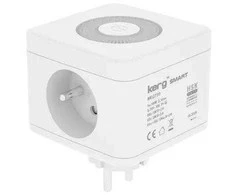 KERG SMART – 2 LIZDŲ MAITINIMO LIZDAS + USB-A+USB-C ĮKROVIKLIS + LED ŠVIESELĖ 16A/250V~ M02730
