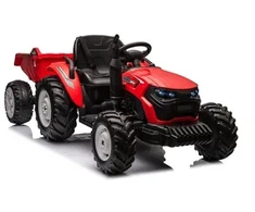 KIDS ELEC TRACTOR WITH TRAILER HATIS Raudonas