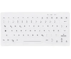 Klaviatūra Contour Aktywny kluczyk AK-C4112F-FU1-W/GE - Możliwość dezynfekcji wycieraczek - Bezprzewodowy - Baltas - Niemiecki