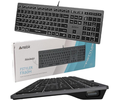A4tech FStyler FX60H balta laidinė klaviatūra su foniniu apšvietimu
