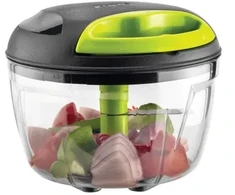 KOHE 600 ml vegetable shredder, 3 blades, žalias and juodas