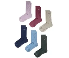 Kojinės Nike Everyday Elevated 6 par rožinė, mėlyna, žalia, smėlio sp. HQ8021 916 35-37,5