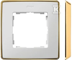 Kontakt-Simon Simon Detail 82 Vieno rėmo Detail Select-metal BIALA / Base Gold 8201610- 245