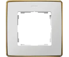 Kontakt-Simon Simon Detail 82 Vieno rėmo Detail Select-metal BIALA / Base Gold 8201610- 245