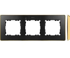 Kontakt-Simon Simon Detail 82 Triple Frame Detail Select-metal GRAFIT / Base Gold 8201630-242