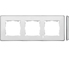 Kontakt-Simon Simon Detail 82 Triple Box Detail Select- metal Baltas / Chrom bazė (8201630-244)