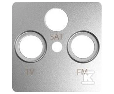 Kontakt-Simon Antenos lizdo dangtelis Kontakt-Simon 82 82037-93 R-TV-SAT 3 skylių aliuminis