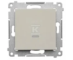 Kontakt-Simon Simon 54 Vienpolis jungiklis su LED apšvietimu (modulis), spartieji jungčiai, kašmyro spalvos (DW1L.01/42)