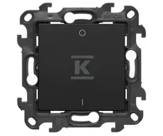 Kontakt-Simon Simon 24 Łącznik dwubiegunowy su podświetleniem LED juoda mat NW2L.01/49