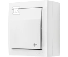 Kontakt Simon SUSISIEKTI SU SIMONU Simonu Aquaclick Cross jungtis, 10 AX, 250 V balta ACW7/11