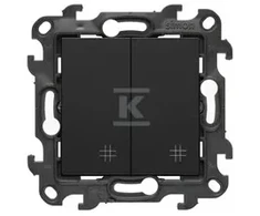 Kontakt-Simon Simon 24 Łącznik krzyżowy podwójny juoda mat NW7/2.01/49