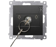 Kontakt-Simon Simon 54 Roller raktų sujungimas. laikinas (modulis) 3pozicija I-0-II 2 kontaktai NO 5A 250 išvesties raktas pozicijoje 0 juodas kilimėlis DPZK.01 / 49