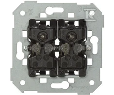 Kontakt-Simon Step connection Simon 82 dvivietis su vidinio apšvietimo 10AX mechanizmu (75394-39)