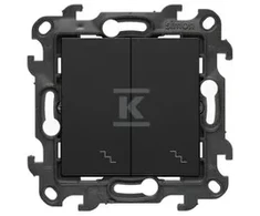 Kontakt-Simon Łącznik schodowy podwójny Simon 24 (moduł) IP20/IP44 10AX juoda mat (NW6/2.01/49)