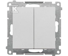„Kontakt-Simon“ žvakidės jungiklis „Kontakt-Simon 55 TW5.01/143“ modulis 10 AX, 250V~, greitos jungtys, matinis aliuminis