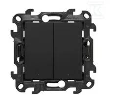 Kontakt-Simon Simon 24 Łącznik świecznikowy su podświetleniem LED do wersji IP44 juoda mat NW5L2.01/49