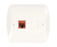 Kontakt-Simon AKORD kompiuterio lizdas vienas RJ45 cat.5E balta - AF51 / 11