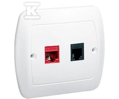 Kontakt Simon AF5T/11 GN.RJ45+RJ11 BIA.