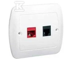 Kontakt Simon AF5T/11 GN.RJ45+RJ11 BIA.