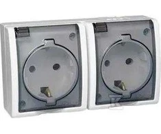 Kontakt Simon AQGSZ1-2/11A Vandenio kištukas, baltas