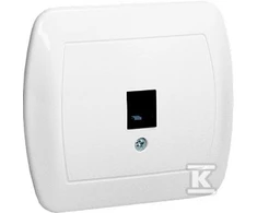 Kontakt Simon AT1E/11 GN.TELEF.SINGLE RJ11 SU BIA SUGAVIMAIS.