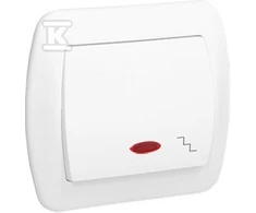 Kontakt Simon AW6L/11 JUNGIAMI LAIPTAI SU BALTAIS APŠVIETIMO RĖMAIS