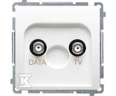 Kontakt-Simon Simon Basic F tipo baltas TV- duomenų lizdas (BMAD1.01 / 11)