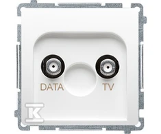 Kontakt-Simon Simon Basic F tipo baltas TV- duomenų lizdas (BMAD1.01 / 11)