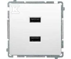 Kontakt-Simon Simon bazinis įkroviklis 2 x USB (modulis), 2.1 A, 5V DC, 230V, BMC2USB.01 / 11 / B