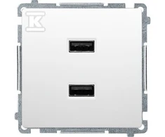 Kontakt-Simon Simon bazinis įkroviklis 2 x USB (modulis), 2.1 A, 5V DC, 230V, BMC2USB.01 / 11 / B