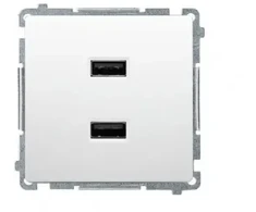 Kontakt-Simon Simon bazinis įkroviklis 2 x USB (modulis), 2.1 A, 5V DC, 230V, BMC2USB.01 / 11 / B