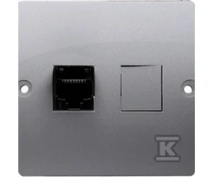 Kontakt-Simon Simon Basic kompiuterio lizdas vienas RJ45 kat. 5E inox (BMF51.02 / 21)