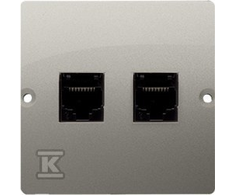 Kontakt-Simon Simon Basic kompiuterio lizdas dvigubai RJ45 katė. 5E satinas (BMF52.02 / 29)